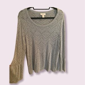 Grey bell sleeve sweater
